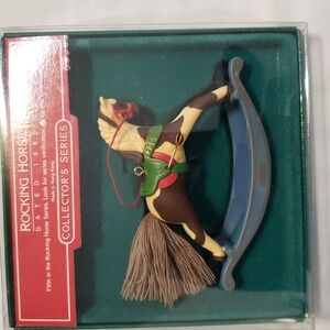 Hallmark Rocking Horse Ornament Dated 1985. New In Box Collectors Series.